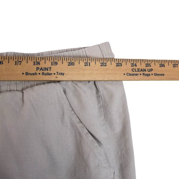 Torrid Beige Wide Leg Pants Size 4X Linen Blend Drawstring Minimalist Workwear - Picture 8 of 8